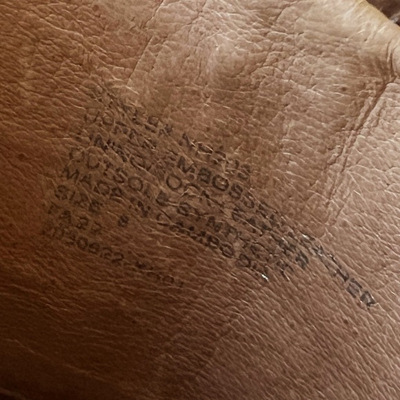 Madewell The Mira Side-Seam Ankle Boots Croc Embossed Boho Brown Leather Size 8 - Picture 13 of 15